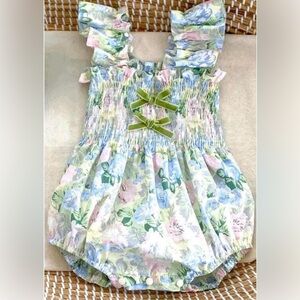 🔥🆕🔥 Cutey N Coolty Blossom Ruffle Romper Floral 12-18M Baby Girl​